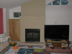 Damaged closet walls before renovation, showing the need for handyman services from Borrelli Plastering & Sons in O'Fallon, MO.