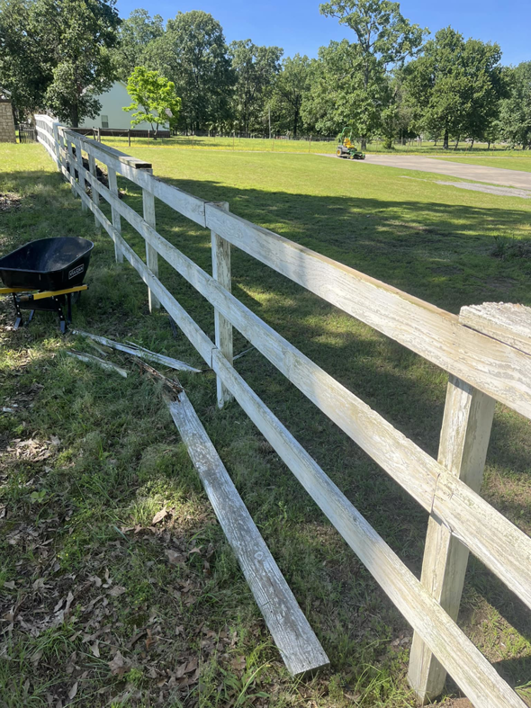 A damaged wooden fence needing repair, a service offered by S&S Handyman Services in Reno, NV