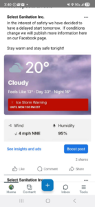 A debris removal service truck filled with household junk by Select Sanitation Inc. in Charlotte, NC.