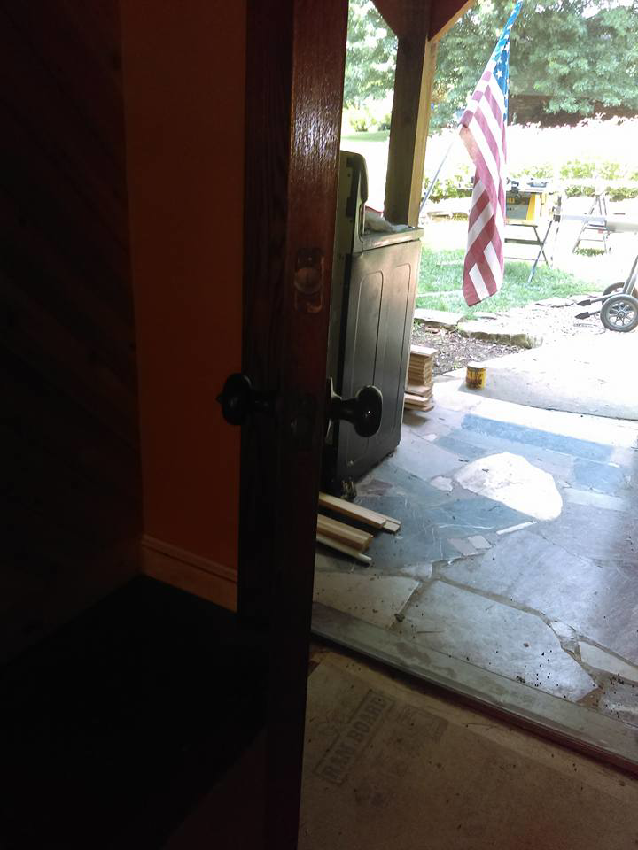 Interior view of a door installation project by Fryes Renovation and Improvements in Johnson City, TN.