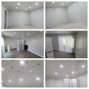 Drywall installation in progress, showing new wall framing by VDO. Remodeling in Rancho Cordova, CA.