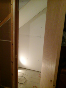 Drywall installation and renovation work in progress by Work Horse Contracting in West Fargo, ND.