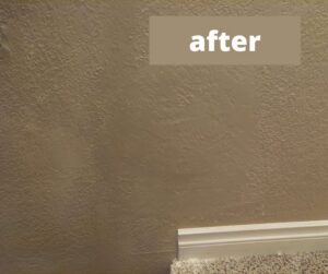 After photo of a wall with a completed drywall repair by Sir Fix-A-Lot Handyman Services, LLC in Palmer, AK.