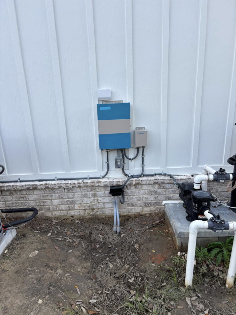 Electrical panel and pool equipment wiring installation by R3 Electric LLC, offering handyman services in Tucson, AZ.