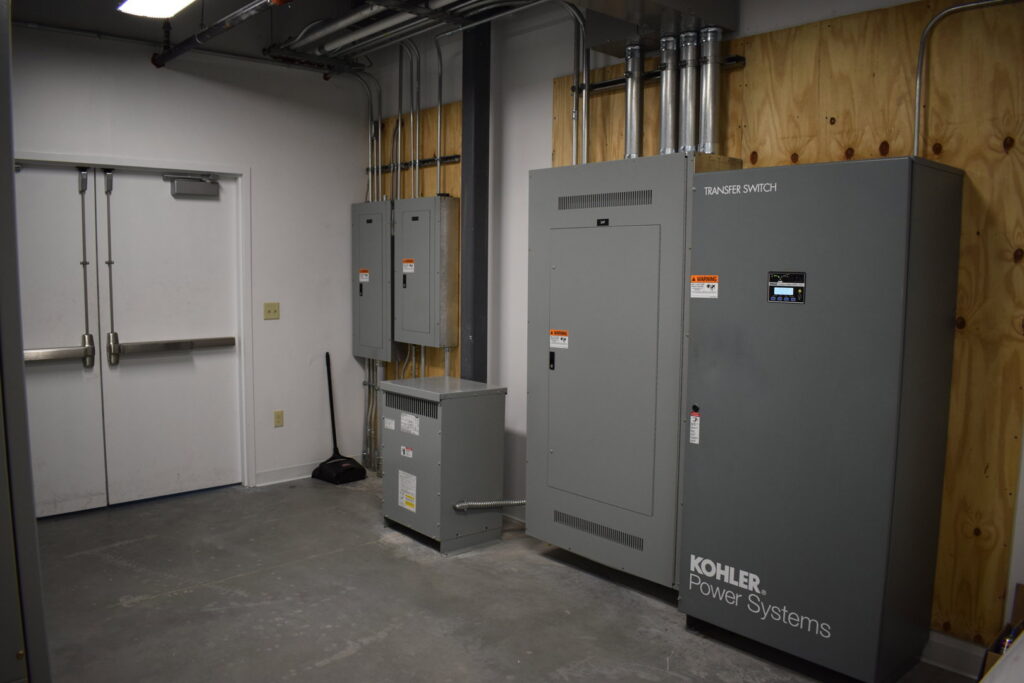 Installation of electrical panels and a Kohler Power Systems transfer switch by Commonwealth Electrical Technologies in Worcester, MA
