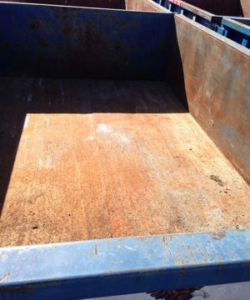 An empty roll-off dumpster interior provided by American Eagle Waste for junk removal in Saint Louis, MO.