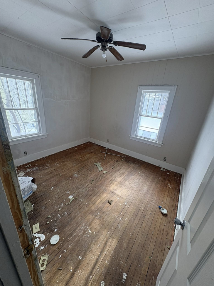 An empty room after demolition or prepared for renovation by John Oliver Rose & Co. in South Bend, IN