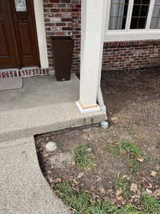 Exterior column with new trim installed by Jeff of all Trades LLC in Carmel, IN