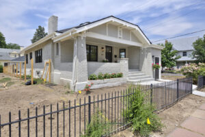 Exterior home with ongoing landscaping and construction elements, indicating home improvement services by Radiant Homes LLC in Denver, CO.