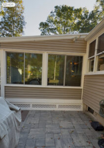 Exterior home renovation showing new siding and windows installed by Byrd's Contracting, LLC in Bristol, CT.