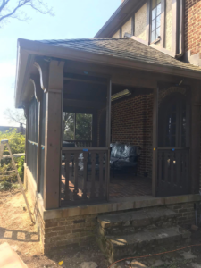 Exterior view of a newly constructed screened porch by Clarke Handyman Services in San Clemente, CA.