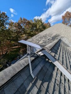 Before and after of fiber optic cable management within a network rack, organized by WX2 Tech in Asheville, NC.