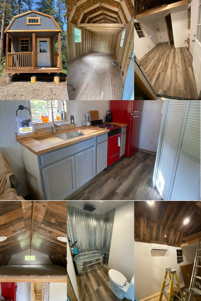 A newly renovated bathroom with a clawfoot tub and modern vanity by Contollo Field Services in Pueblo, CO