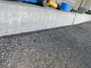 Finished concrete curb seal after repair work by Hollywood Handyman in Glendale, CA.