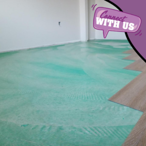 Flooring installation in progress with underlayment and planks being laid by Dany's contractors LLC in Vancouver, WA.