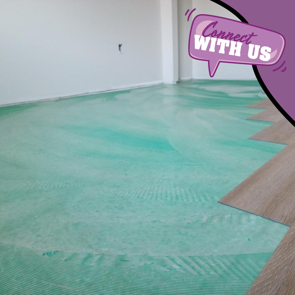 Flooring installation in progress with underlayment and planks being laid by Dany's contractors LLC in Vancouver, WA.