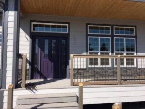 New front porch railing installation and exterior home finishing, a service by TPF Services in Yakima, WA.