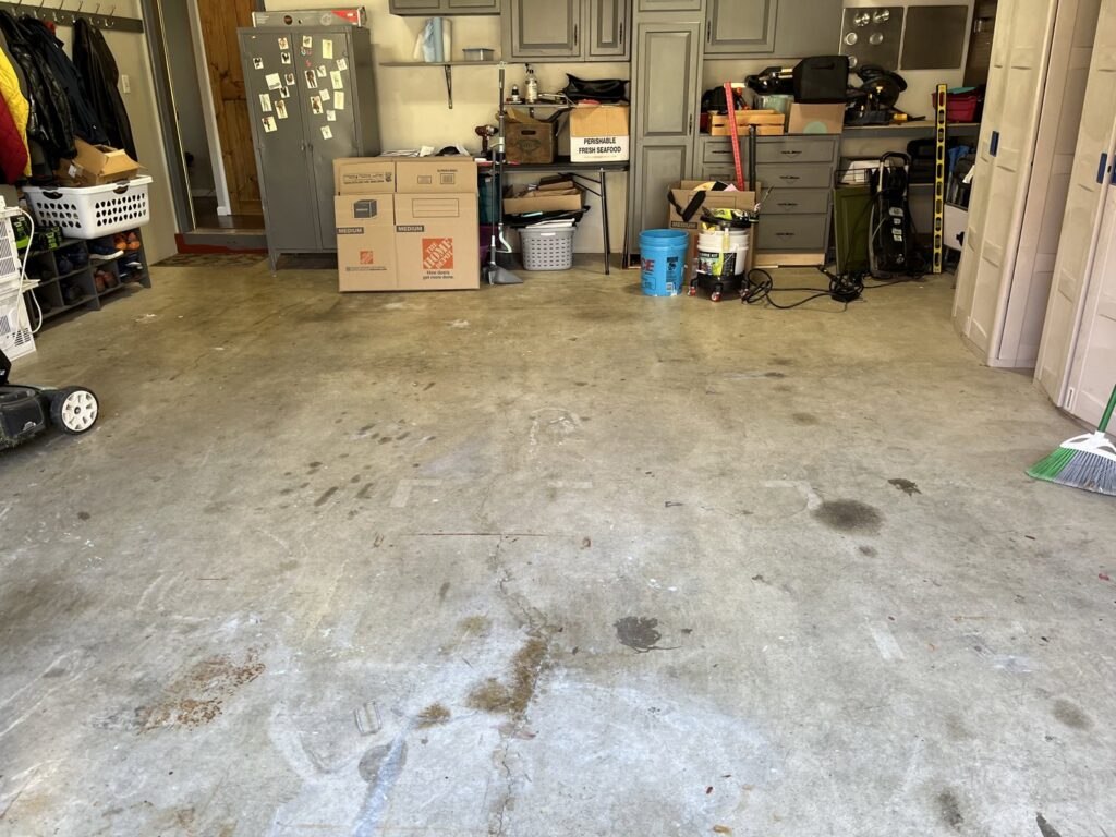 A clean and empty garage after a complete junk removal and cleanout service by Junk Lockdown LLC in Lancaster, PA.