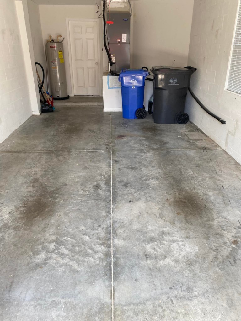 A cluttered garage filled with various furniture items and boxes, ready for junk removal by Junk Pros Junk Removal in Tampa, FL.