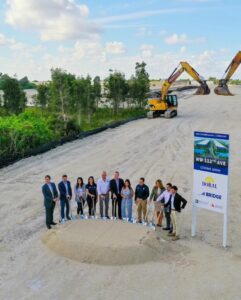 A groundbreaking ceremony for the Doral Call Bridge project by Hernandez Construction & Development in Fort Lauderdale, FL.