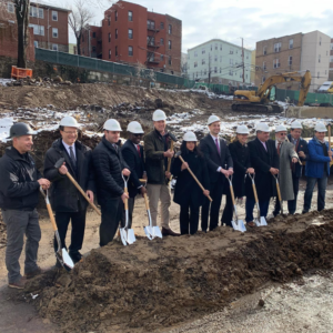 A groundbreaking ceremony for a new construction project by The J. Pilla Group Ltd. in The Bronx, NY.