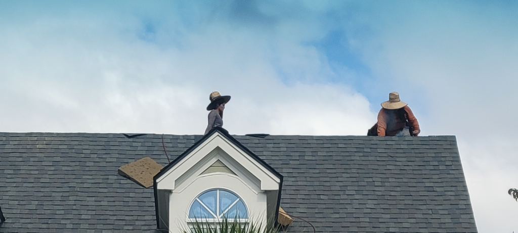 Handyman workers performing roof work in progress for WITTE CONSTRUCTION LLC in Mount Pleasant, SC.