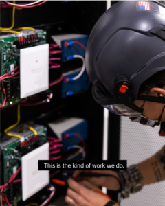 A handyman from M&L Electrical, Inc. testing an electrical panel with a multimeter in Bowling Green, KY.