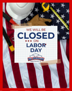 Handyman tools and safety equipment, including a hard hat, hammer, and tape measure, from All American Roofing and Restoration in Rogers, MN.