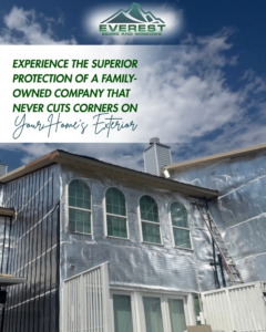 Home exterior renovation in progress with new siding and window installation by Everest Siding and Windows in Tomball, TX.