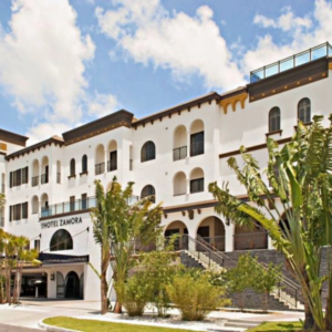 The completed exterior of Hotel Zamora, a project by LEMA Construction, Inc. in Saint Petersburg, FL.