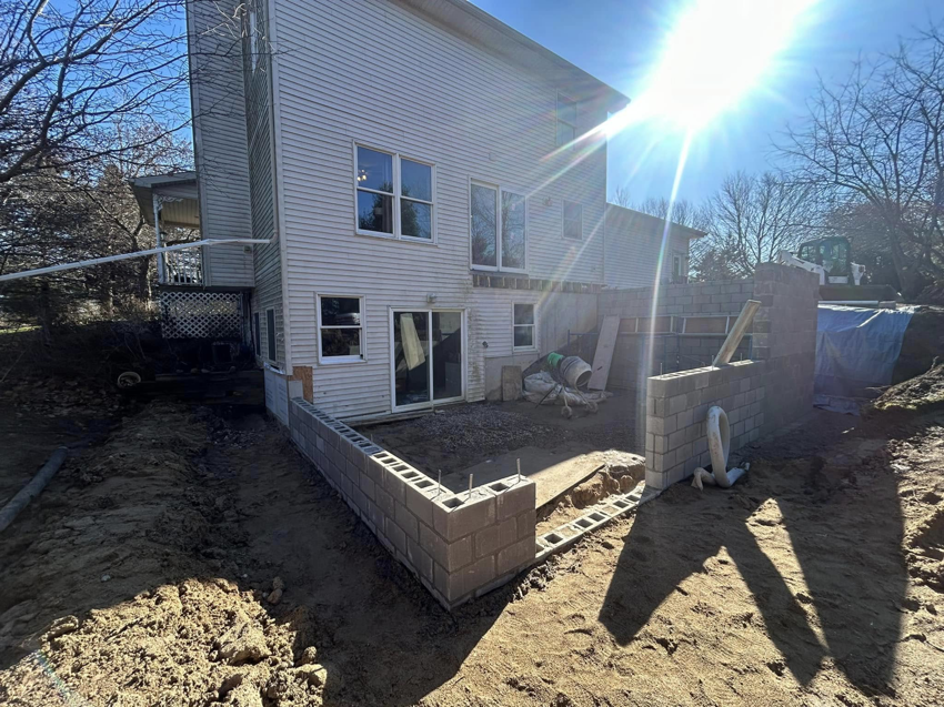 New house foundation construction in progress by Steve Way Builders, LLC - The Remodeling Specialist in Lansing, MI