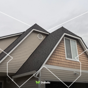 A residential house with newly installed roof and siding by DaBella in Minneapolis, MN.