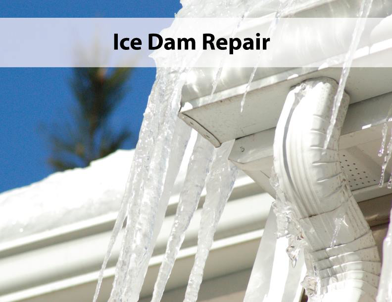 Icicles on a gutter showing the need for ice dam repair by Legacy Decorative Rain Gutters in Colorado Springs, CO.