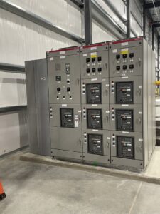 Large industrial electrical switchgear and control panels installed by Specialty Service Group in Knoxville, TN.