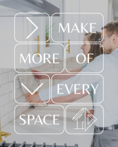 Two people carefully installing new kitchen backsplash tiles for Pjai Projects in Nashville, TN
