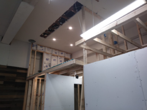 Interior construction with new framing and drywall installation by Doug's Handyman Service in Sioux Falls, SD.