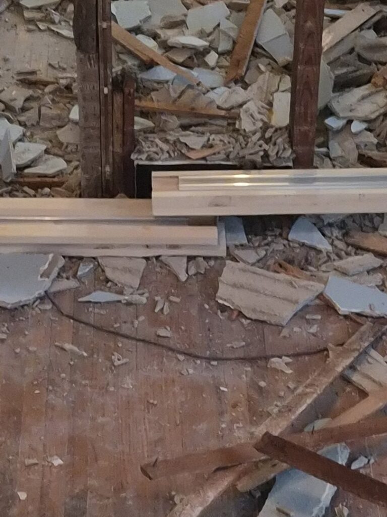 An interior room undergoing demolition or renovation by Handyman Service in Lafayette, IN.