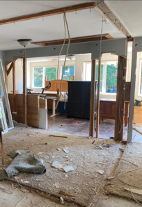 Interior demolition and renovation work in progress by Precision Coatings LLC Siding and Painting Specialist in Tacoma, WA.