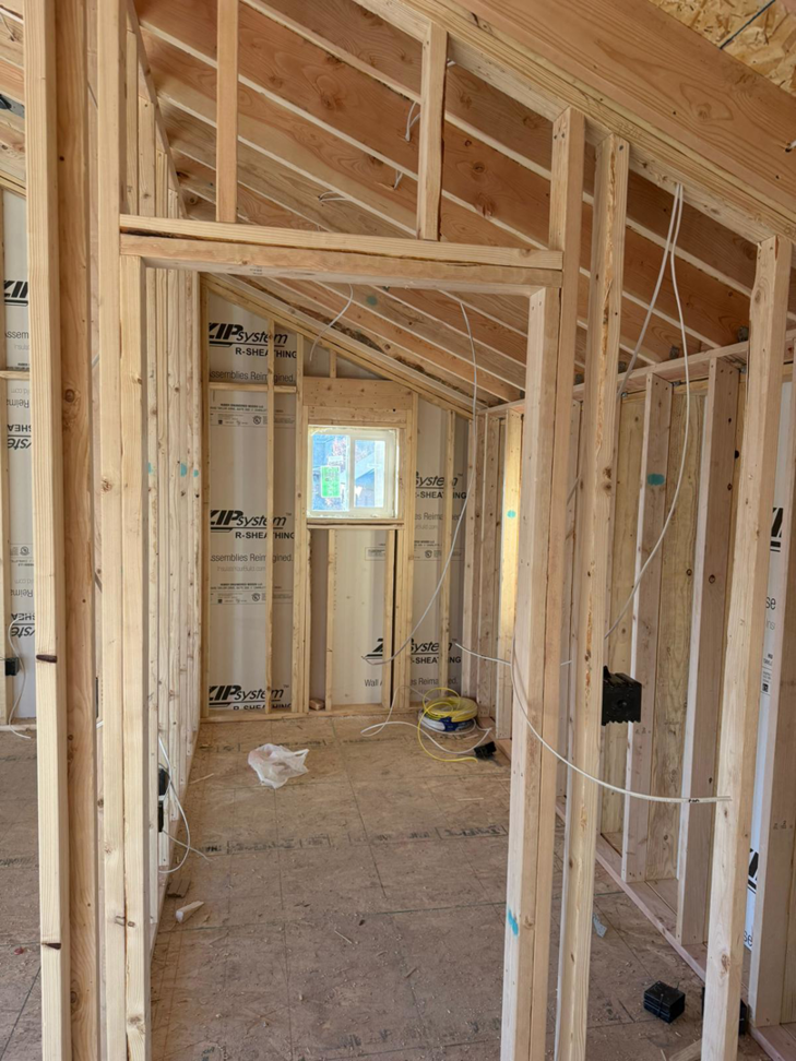 Interior framing and electrical wiring installation by Alex Home Pro Colorado, a handyman service in Denver, CO.