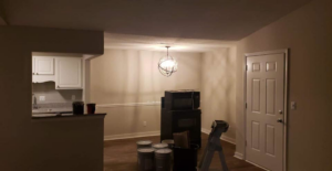 Interior painting and light fixture installation by Sanchez Construction in Weimar, TX