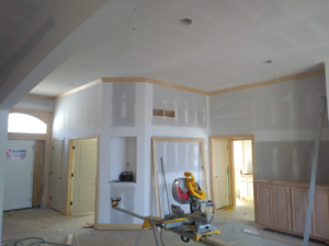Interior renovation in progress with drywall and trim work by Right Way Remodeling LLC in Spokane Valley, WA.