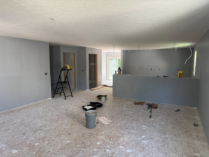 An interior room undergoing painting and renovation by CLE Property Services LLC in Cleveland, OH.
