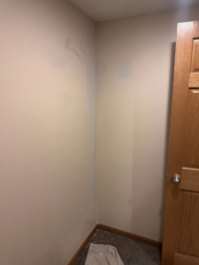 Interior wall painting preparation and repair by 5 Sons Plaster and Remodeling in Peoria, IL.