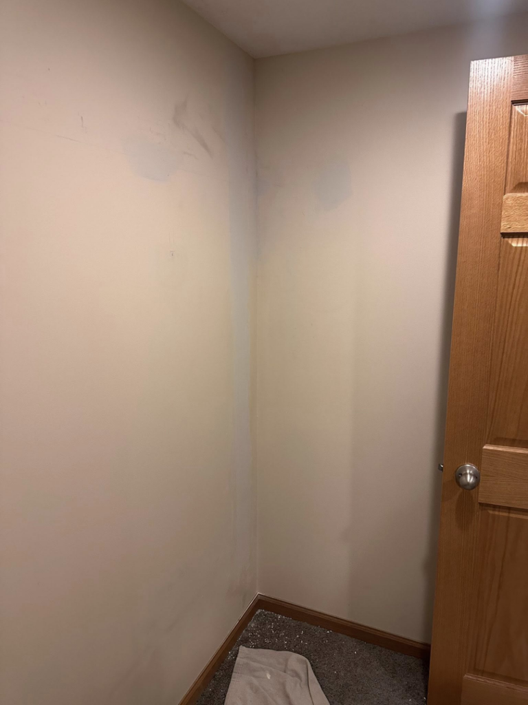 Interior wall painting preparation and repair by 5 Sons Plaster and Remodeling in Peoria, IL.