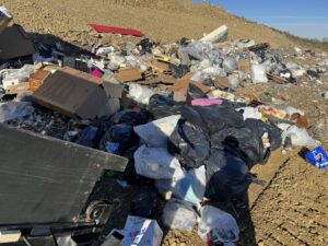 A large pile of junk at a landfill after a disposal service by Simple Removal LLC in Follansbee, WV.
