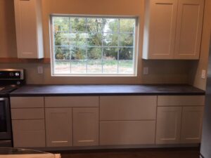 New kitchen cabinet and countertop installation, a handyman service provided by TPF Services in Yakima, WA.