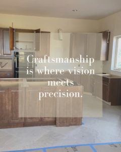 Kitchen cabinet installation in progress, showcasing craftsmanship by Alpine Contracting in Colorado Springs, CO