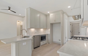 Kitchen cabinet, sink, and appliance installation services by Gray Builds in Columbia, TN.