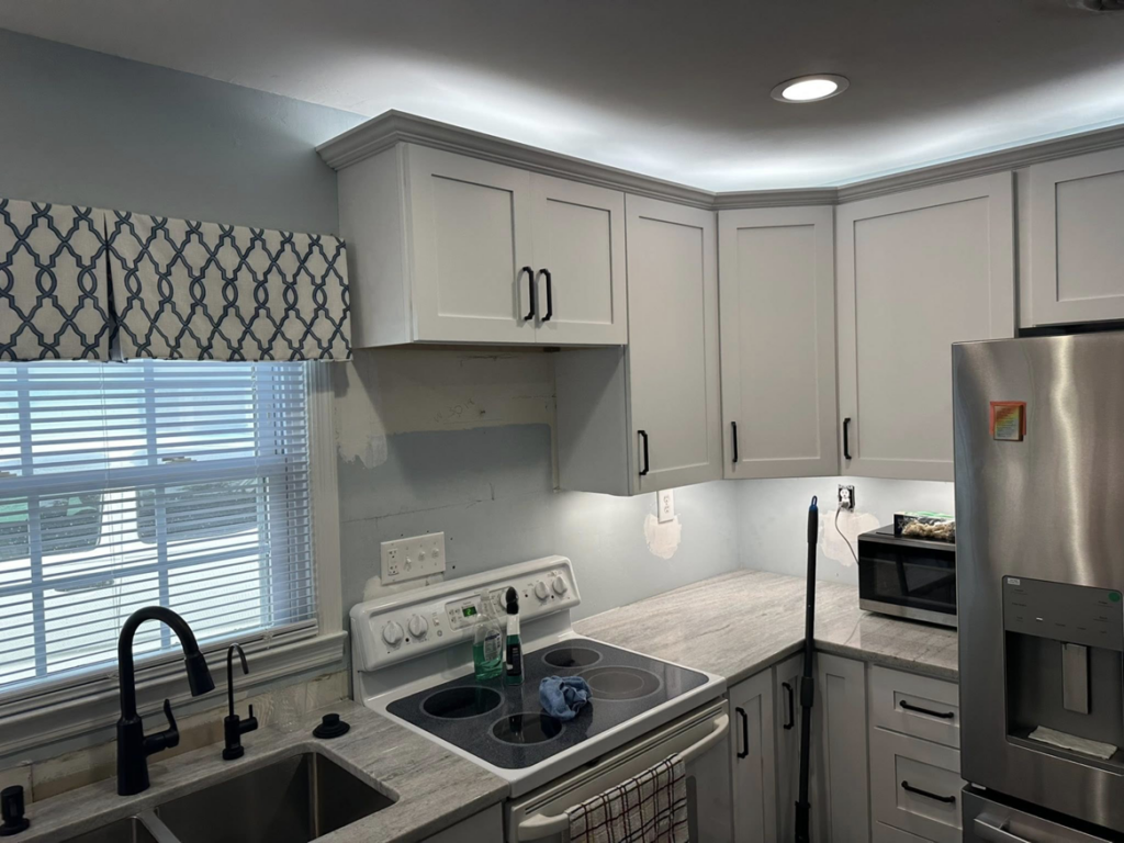New kitchen countertop and sink installation by W. Brian Roberts Construction in Wilmington, NC