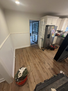 Kitchen renovation with new flooring and wainscoting installation by GE Renovations LLC in Albertville, AL